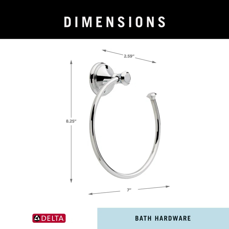 Cassidy Wall Mount Round Open Towel Ring Bath Hardware Accessory in Venetian Bronze