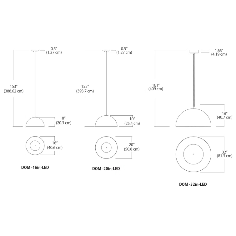 Domos Pendant Interior - Integrated LED - 12W