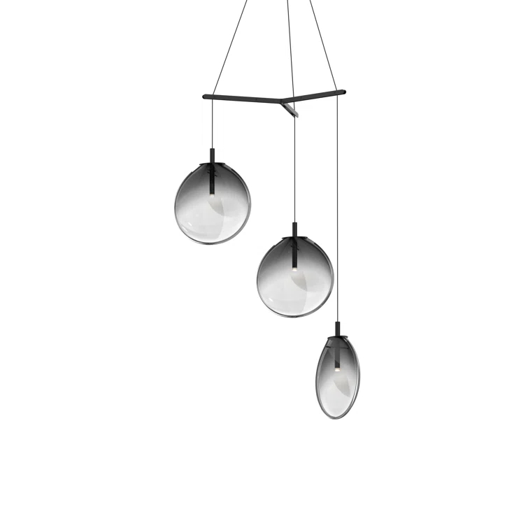 Cantina 3 - Light Satin Black Cluster Pendant