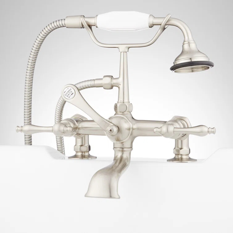 Telephone Style Deck Mounted Roman Tub Faucet with Lever Handles