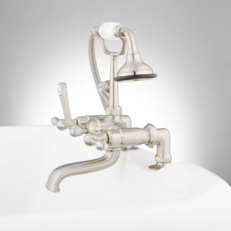 Telephone Style Deck Mounted Roman Tub Faucet with Lever Handles