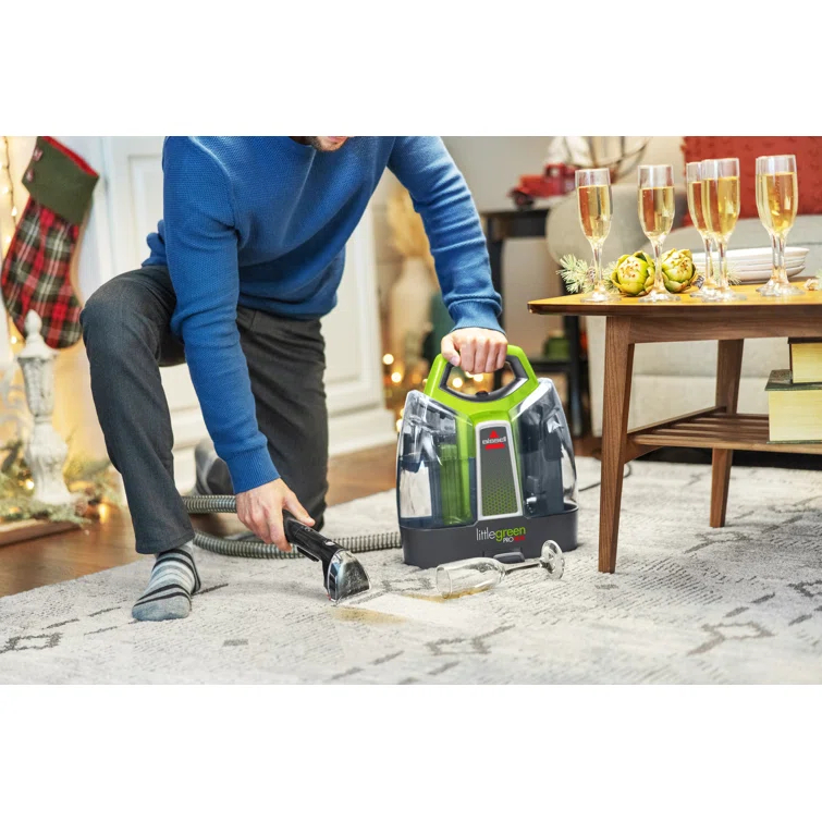 BISSELL Little Green Proheat Portable Deep Cleaner/Spot Cleaner and Car/Auto Detailer with self-Cleaning HydroRinse Tool, 2513g