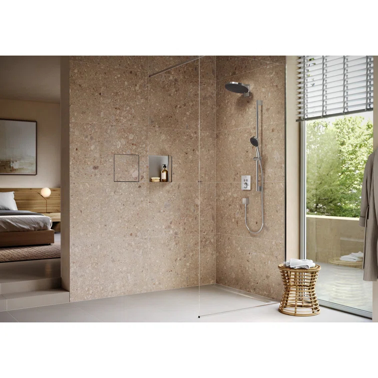 Hansgrohe RainDrain Match Trim Zero/ Tile 47 1/4" with Height Adjustable Frame