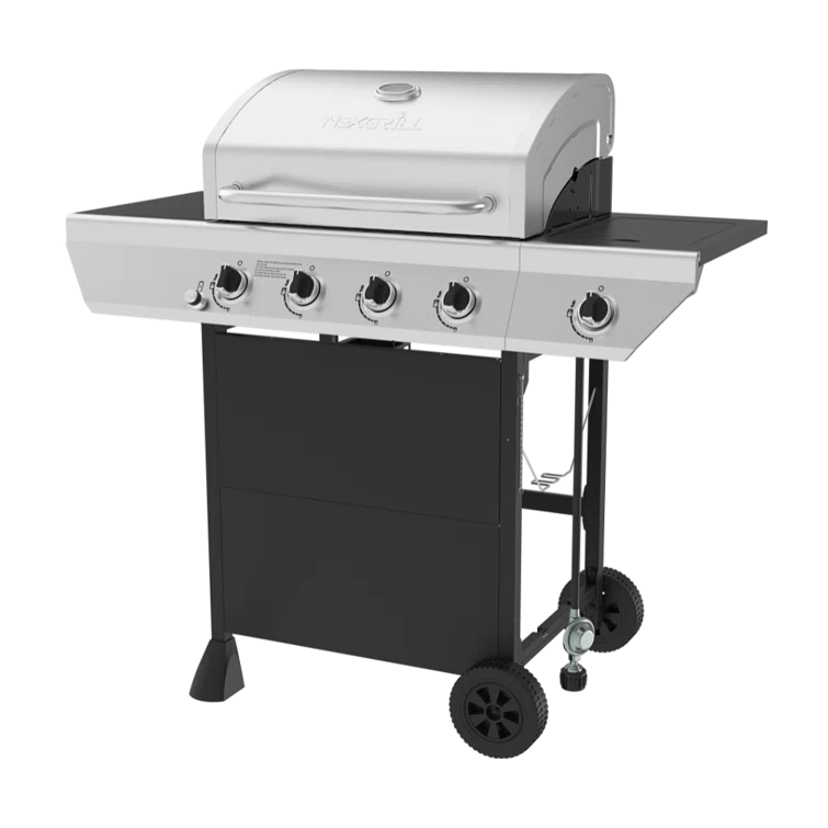Nexgrill 4 - Burner Free Standing Propane 52000 BTU Grill with Side Burner