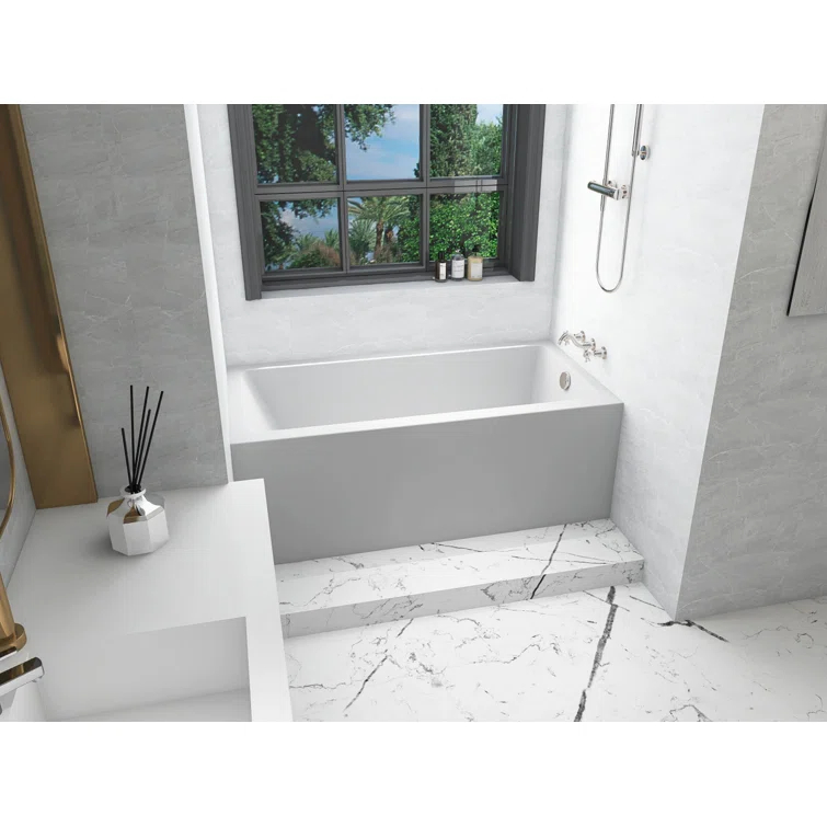 Niklaus 60'' x 30'' Alcove / Tile In Soaking Bathtub