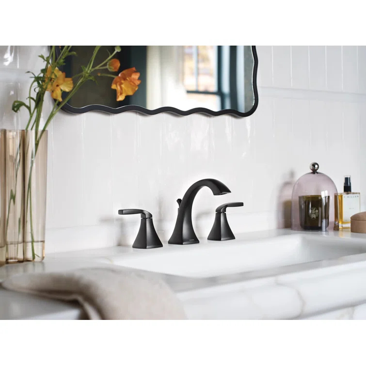 Moen Voss Two Handle 8 in. Widespread Bathroom Faucet Trim Kit, Valve Required