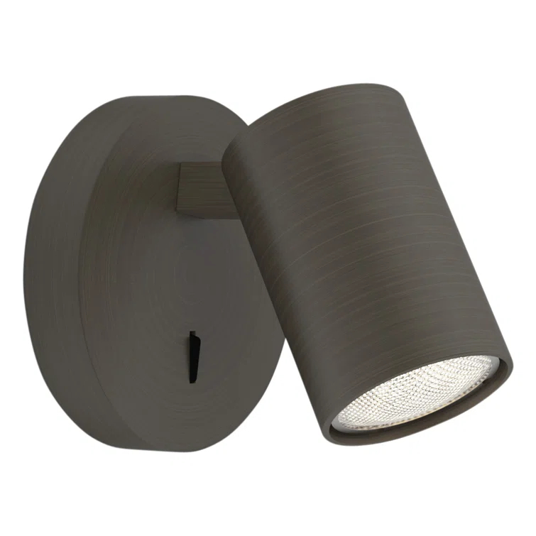 Bronze Adjustable LED Wall Sconce with Metal Shade