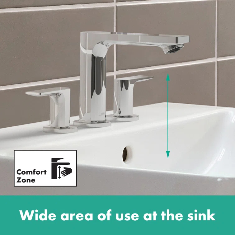 Rebris E Widespread Bathroom Faucet