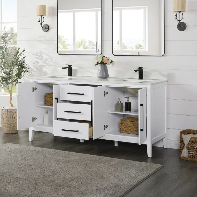 Laurel 71.2" Double Bathroom Vanity Base Only