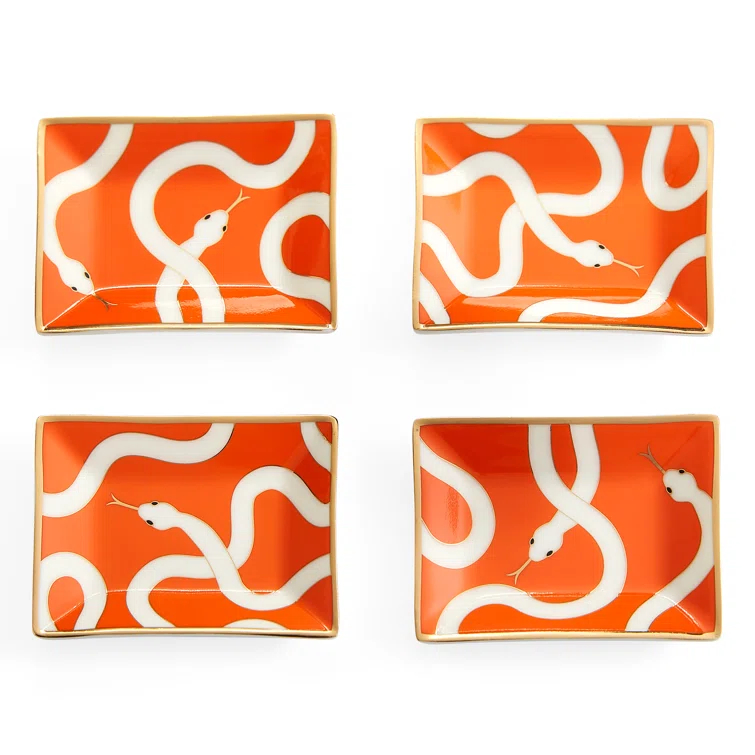 Eden Ceramic / Porcelain Tray - Set of 4 (Set of 4)