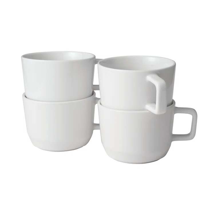Austin Libbey 17.5-Ounce Large Porcelain Coffee Mug, Set Of 4, Himalayan Salt Pink (Set of 4)