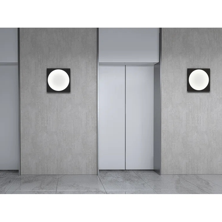 Vuoto 15" Symmetrical Black Aluminum LED Wall Sconce