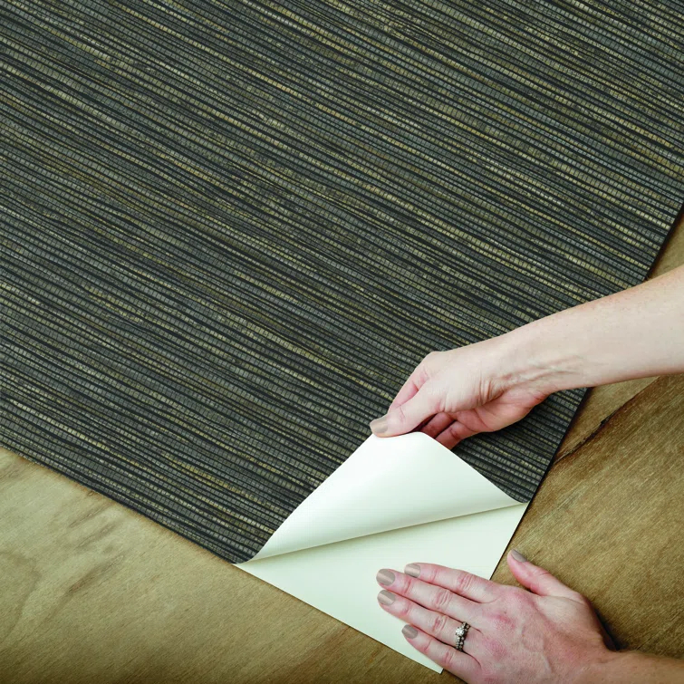 Dimensional Grasscloth Peel and Stick Wallpaper