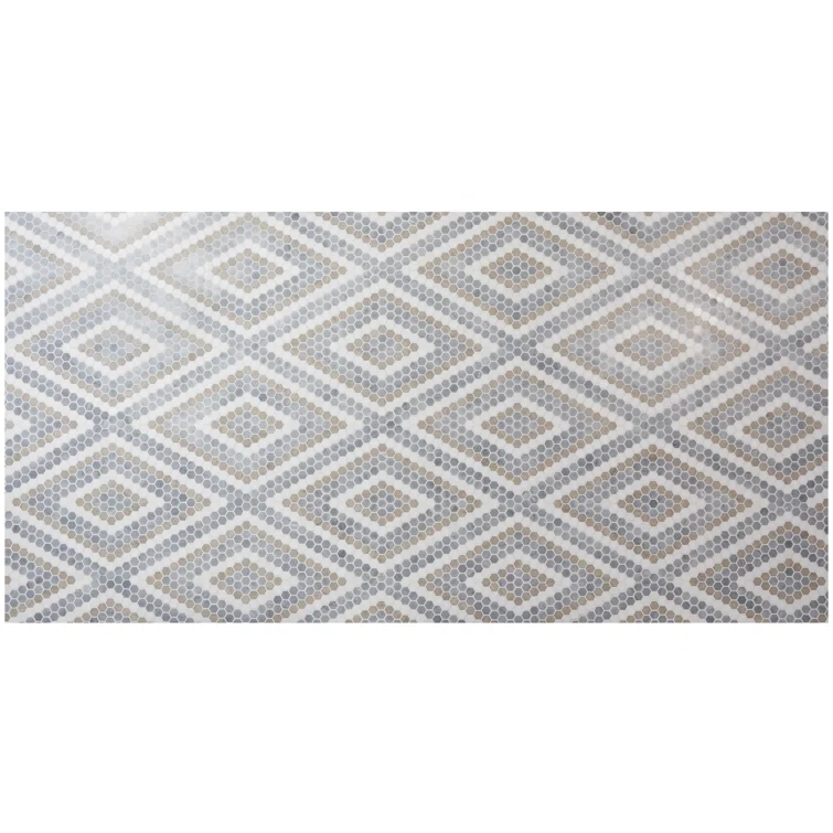 Hyperion 15.03'' W x 17.36'' L Marble Tile Mosaic Sheet