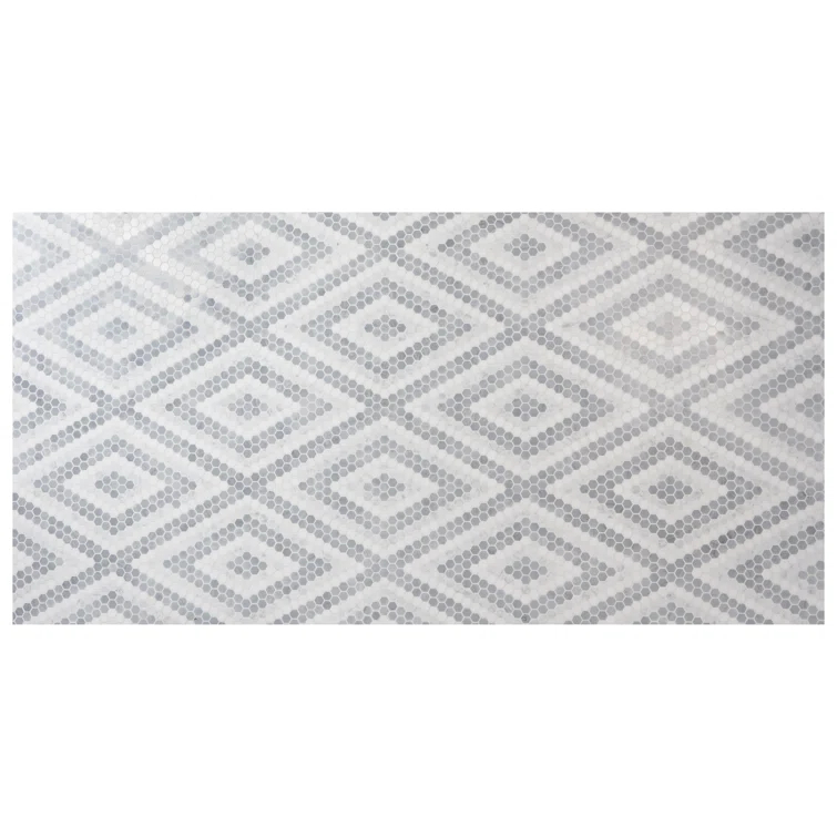 Hyperion 15.03'' W x 17.36'' L Marble Tile Mosaic Sheet