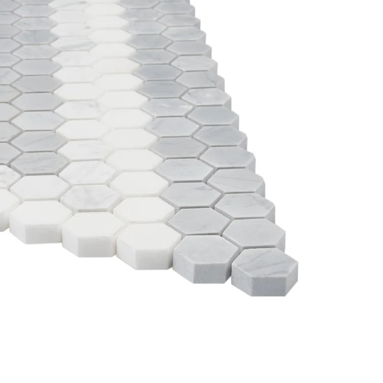 Hyperion 15.03'' W x 17.36'' L Marble Tile Mosaic Sheet