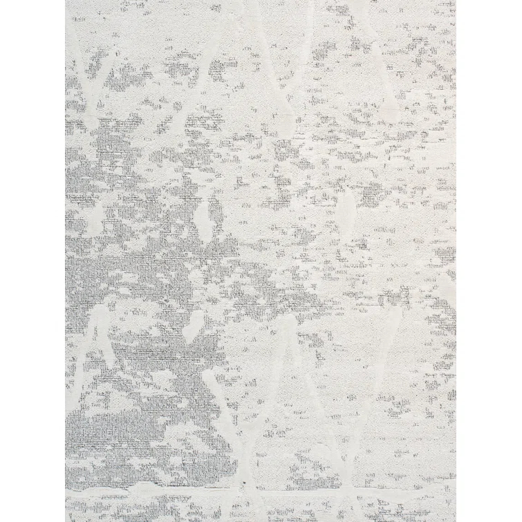 Sutton Geometric Area Rug in Ivory/Gray
