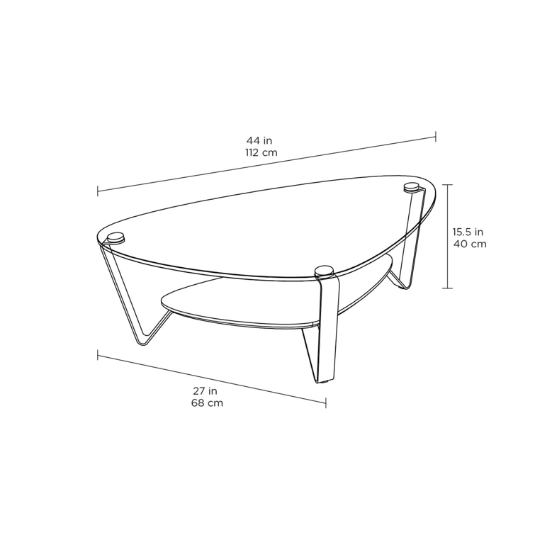 Dino Glass Top Coffee Table