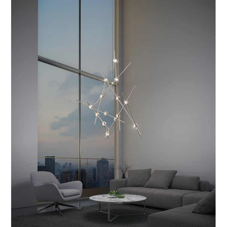 SONNEMAN Constellation® 13 - Light Dimmable LED Sputnik Modern Linear Chandelier