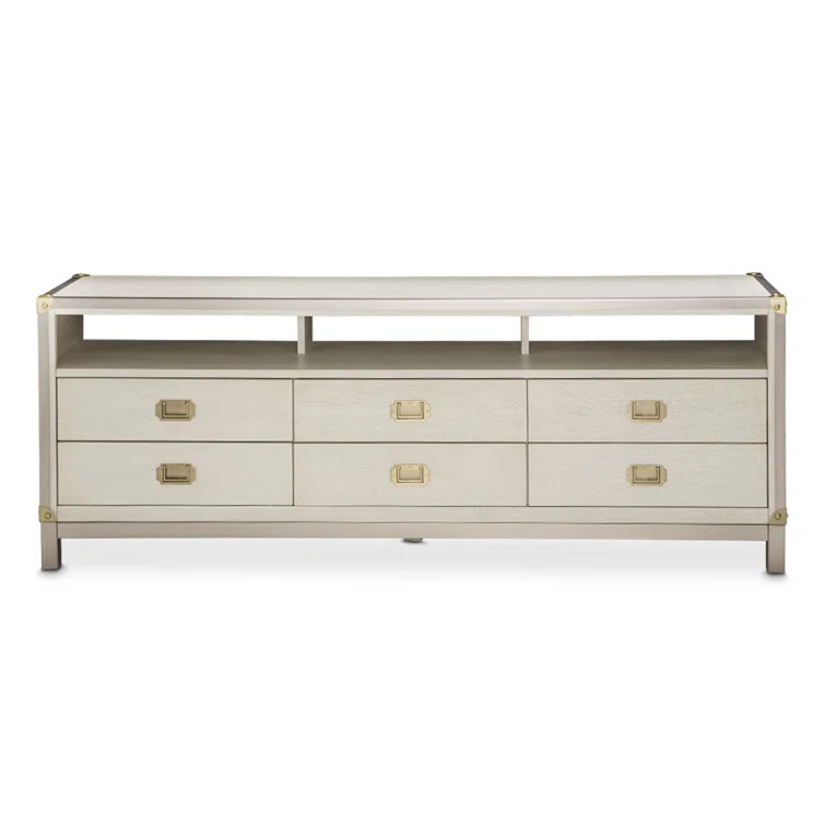 Michael Amini / Kathy Ireland Home Designs Menlo Station Solid Wood TV Stand for TVs up to 88"