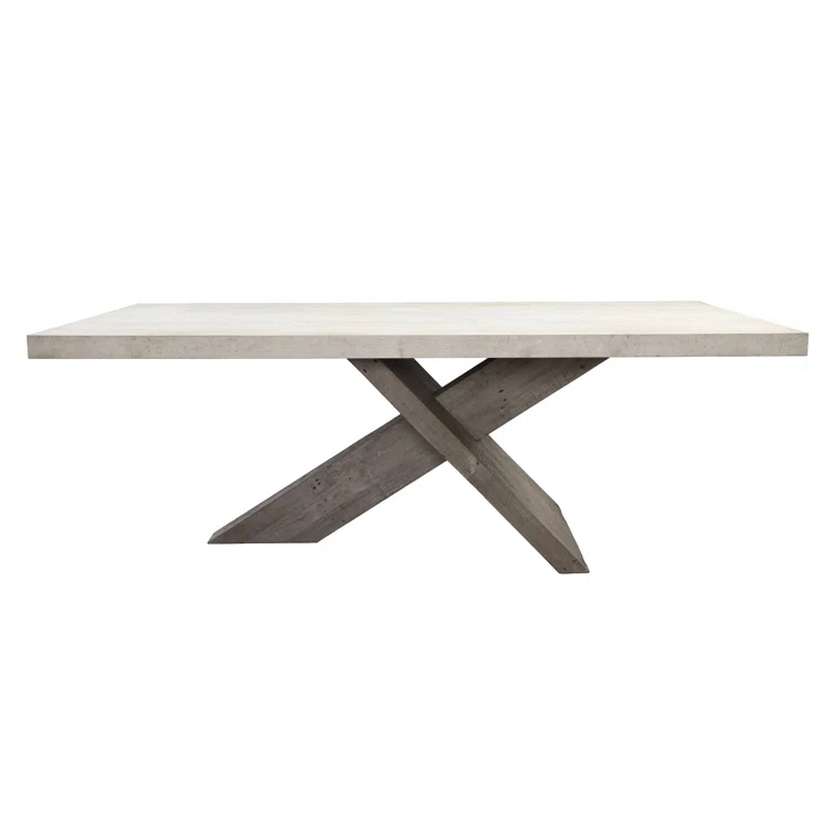Durant Cream & Gray Reclaimed Wood 84" Rectangular Dining Table