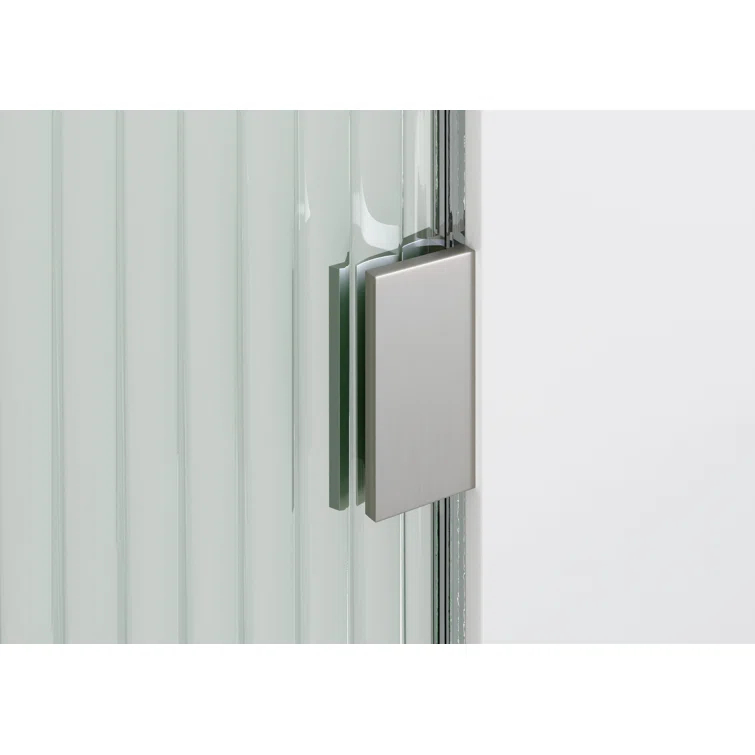 Gaia 40 in. x 78 in. Frameless Fluted Single Fixed Shower Panel