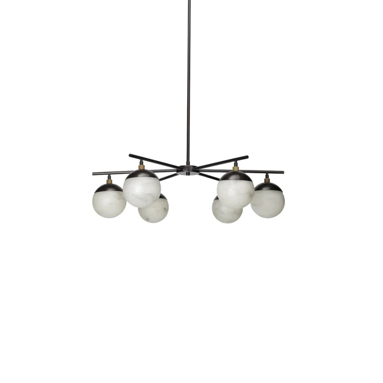 Metro 6 - Light Dimmable Sputnik Spider Chandelier
