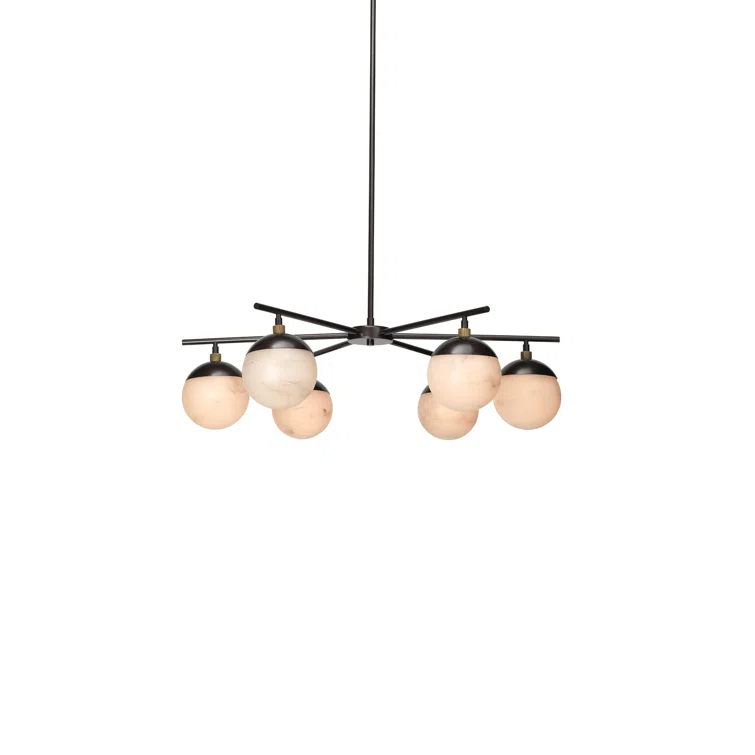 Metro 6 - Light Dimmable Sputnik Spider Chandelier