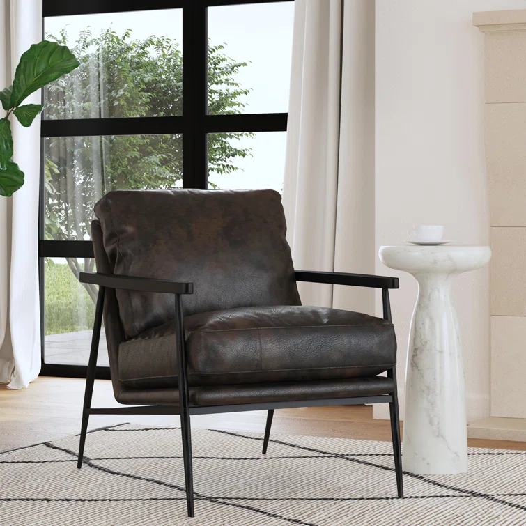 Arnold Genuine Leather Armchair