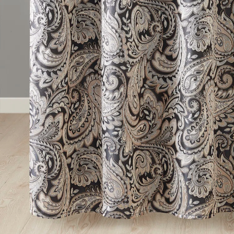 Madison Park Aubrey Paisley Jacquard Shower Curtain