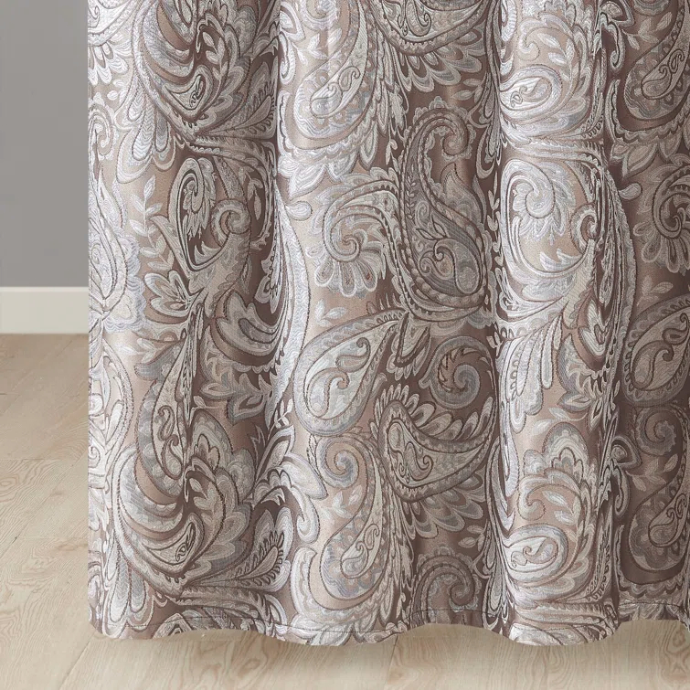 Madison Park Aubrey Paisley Jacquard Shower Curtain