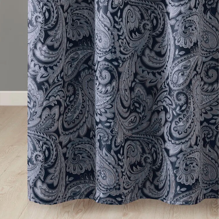 Madison Park Aubrey Paisley Jacquard Shower Curtain