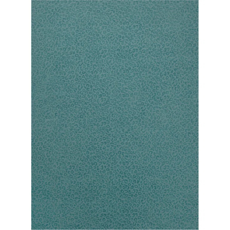 Leopardess Dusty Turquoise Hand-Tufted Responsible Wool Rug