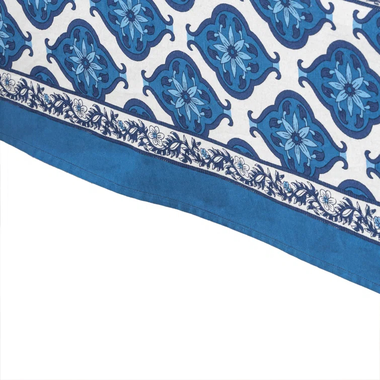 Azulejo Handmade Floral Tablecloth