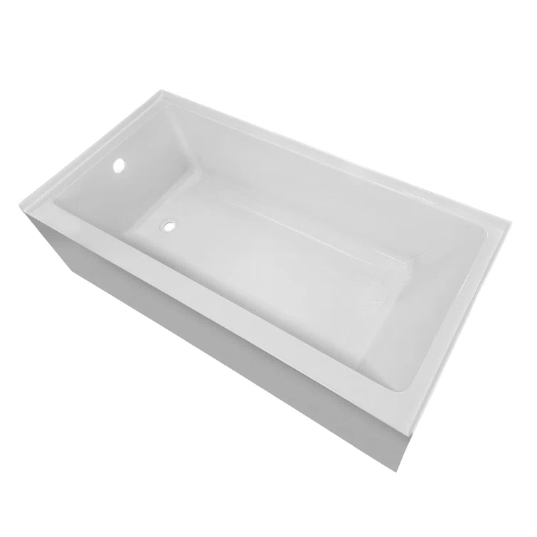 Whitehaus Collection 60" x 30" Alcove Soaking Bathtubs With Drain Hole Options