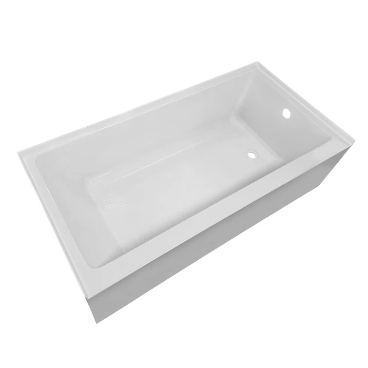Whitehaus Collection WHAB6030-R-WH Whitehaus Collection 60" x 30" Alcove Soaking Bathtubs With Drain Hole Options