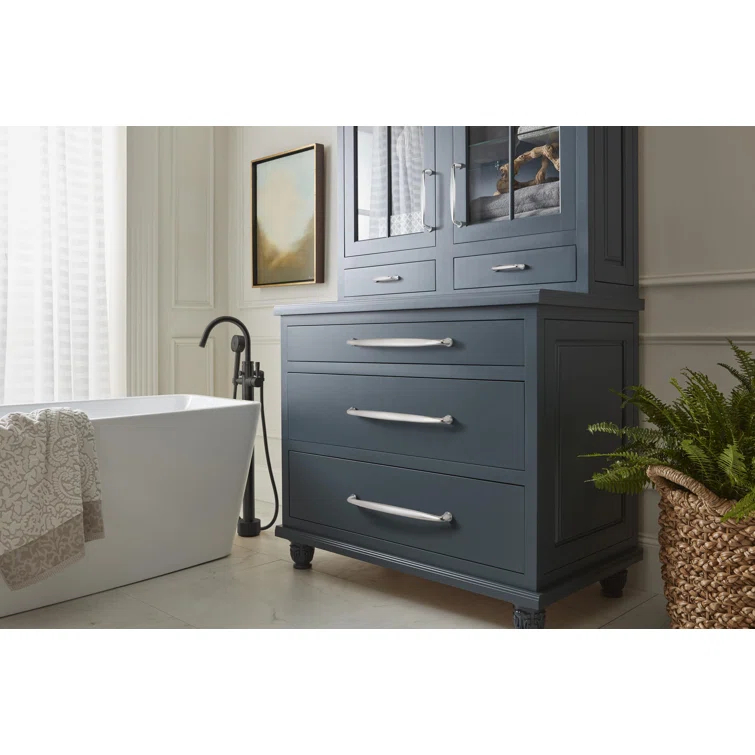 Kane 3-3/4 inch (96mm) Center-to-Center Polished Chrome Cabinet Pull