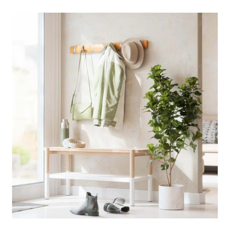 Flip 8 - Hook Solid Wood Coat Rack