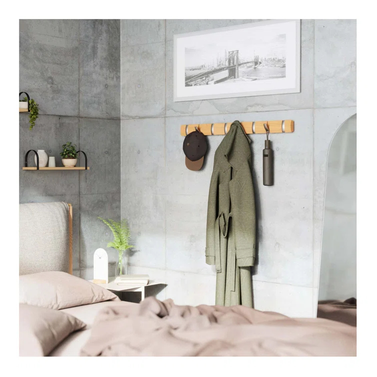 Flip 8 - Hook Solid Wood Coat Rack