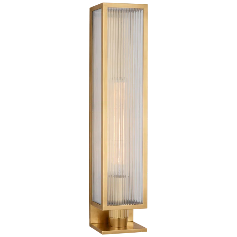 York 24.25" Soft Brass Dimmable Outdoor Sconce