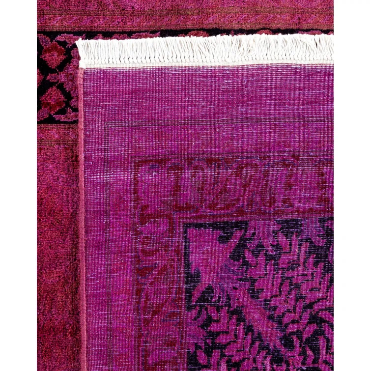 Fine Vibrance, One-of-a-Kind Hand-Knotted Area Rug - Pink, 9' 10" x 11' 6"
