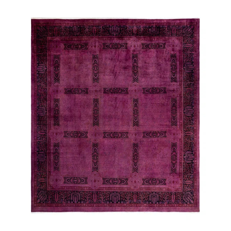 Fine Vibrance, One-of-a-Kind Hand-Knotted Area Rug - Pink, 9' 10" x 11' 6"