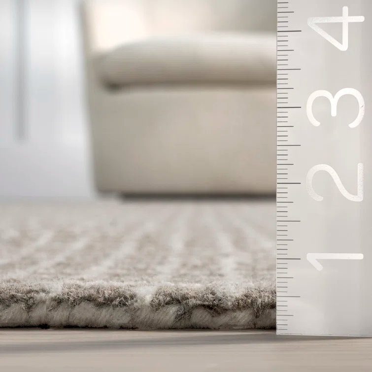 Katasha Checked Wool Area Rug