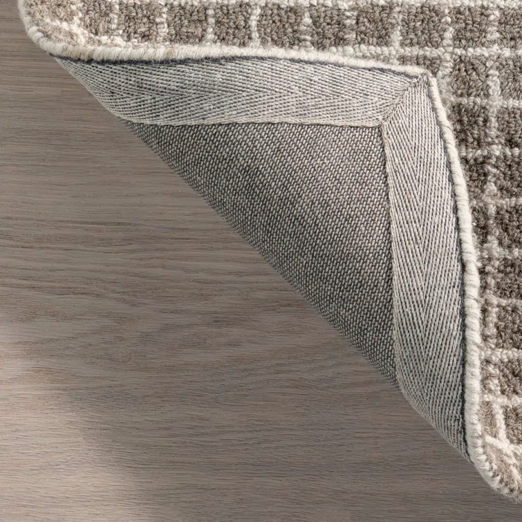 Katasha Checked Wool Area Rug