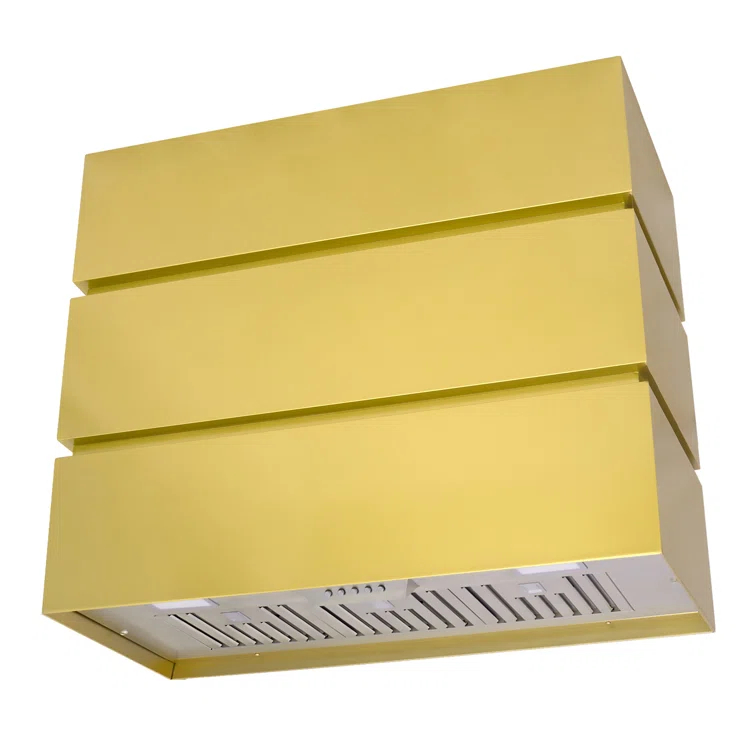 Akicon 600 CFM Wall Mount Range Hood Stainless Steel 3 Stacks Modern Box AK-HS36L-MG