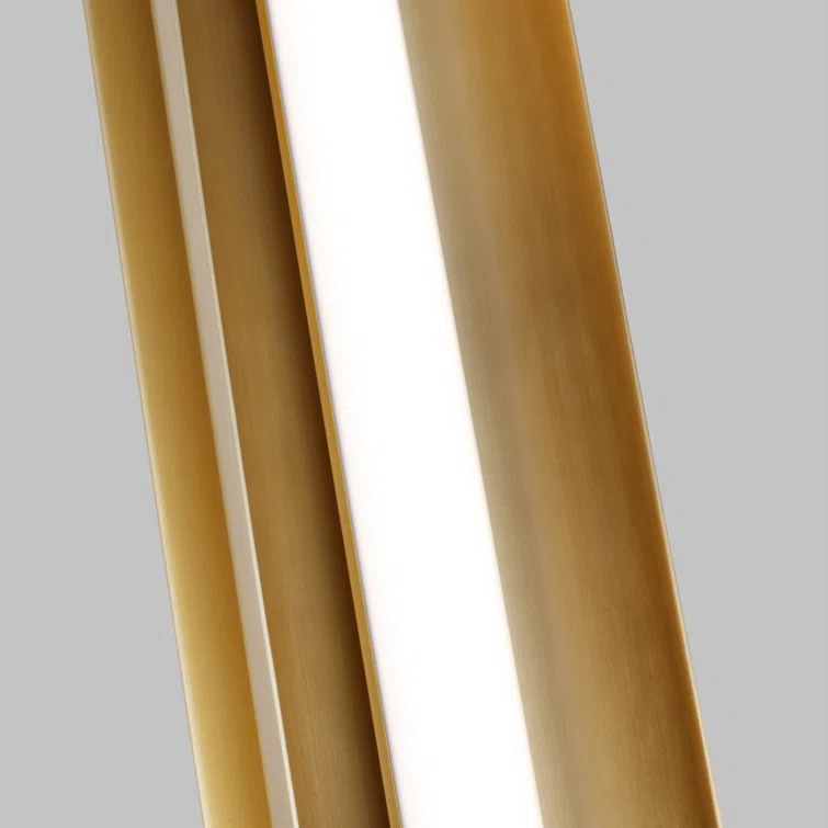Burnished Brass Outdoor LED Wall Light with White Acrylic Diffuser