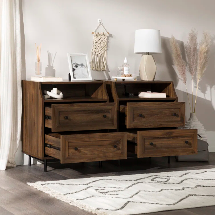 Minot 2-Drawer Nightstands with Dual USB Port