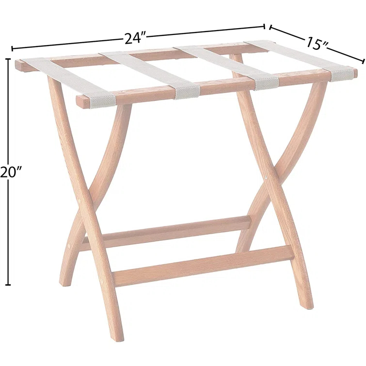 Folding Oak,Wood Luggage Rack