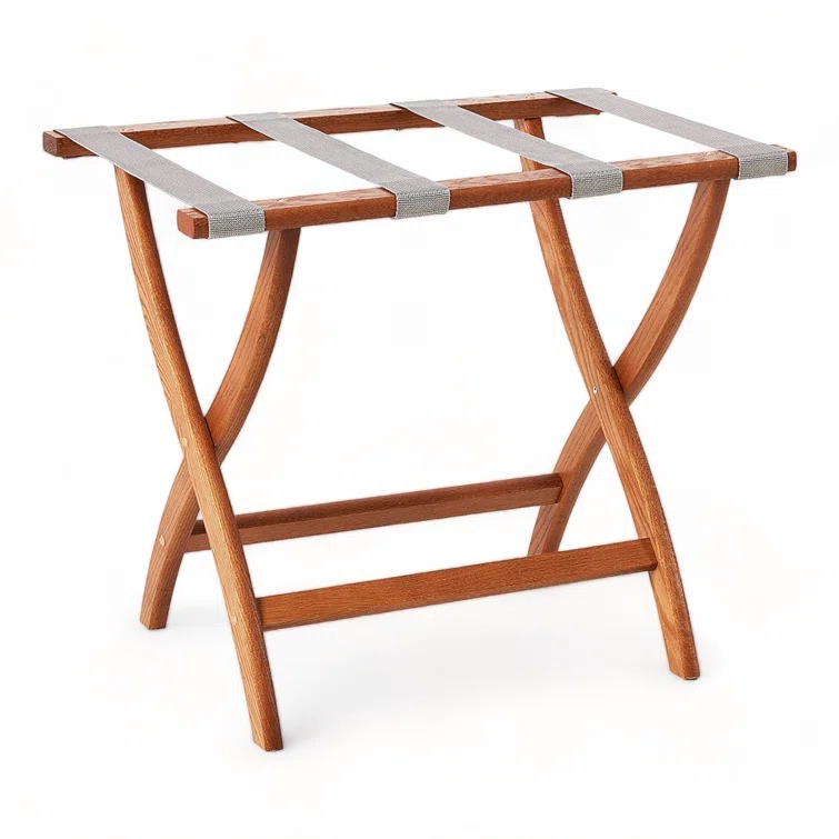 Folding Oak,Wood Luggage Rack