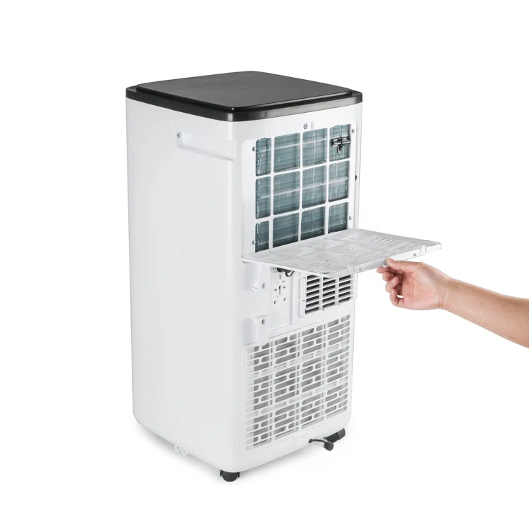 Coby 7,100 BTU SACC/CEC Portable Air Conditioner, 450 Sq. Ft., 10,000 BTU ASHRAE 128, White